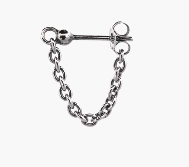 Sue The Boy Loose Chain Earring Single 925 Silver