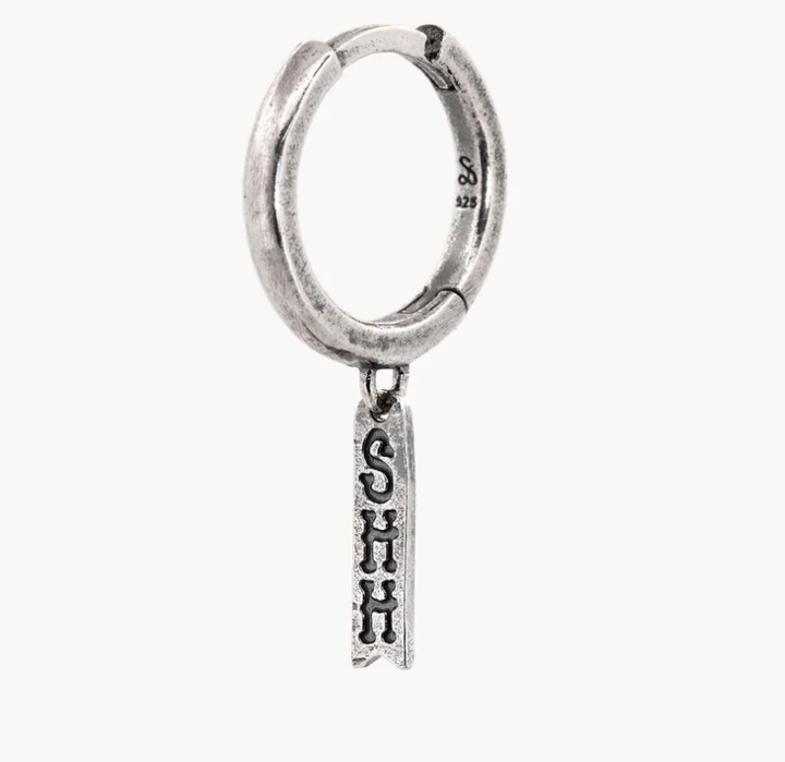 Sue The Boy Shh Huggie Single 925 Silver