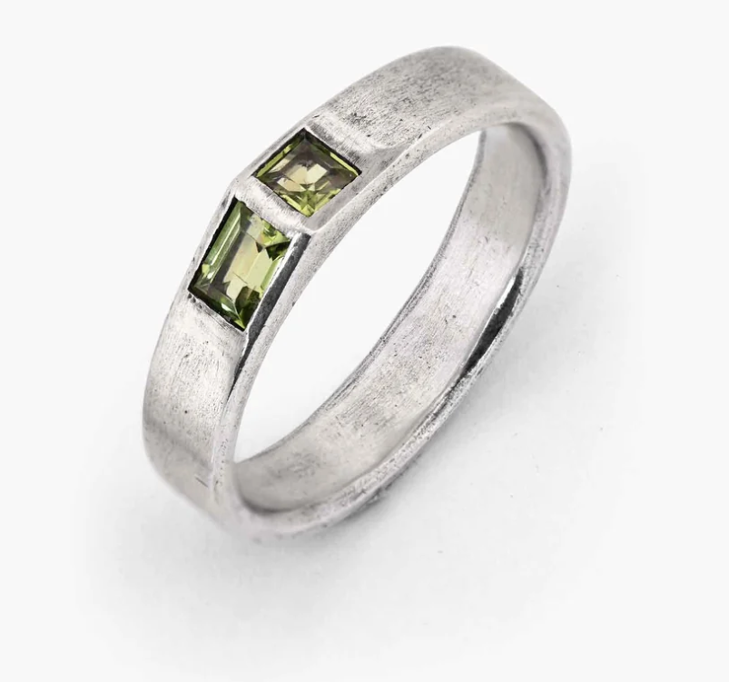 Sue The Boy Axis Ring 925 Solid Silver/Peridot