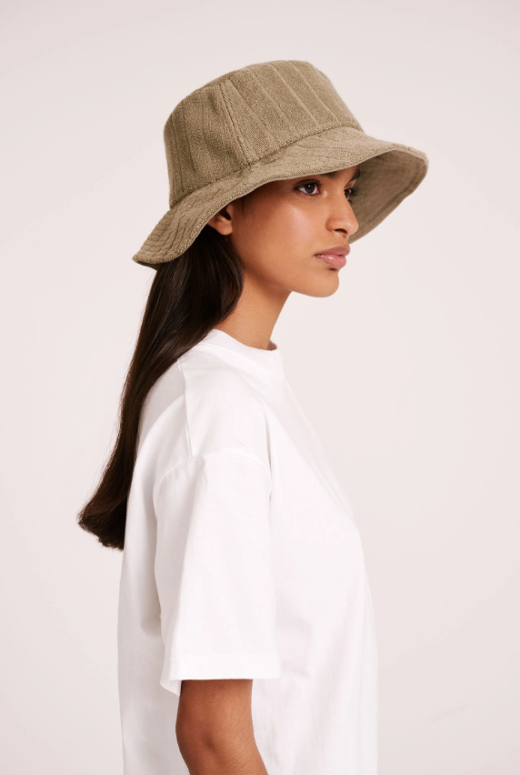 Nude Lucy Terry Bucket Hat - Olive