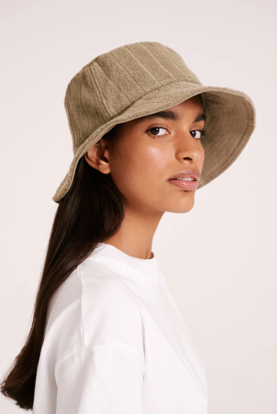 Nude Lucy Terry Bucket Hat - Olive