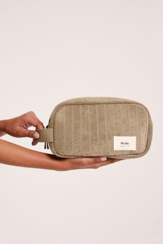 Terry Cosmetic Bag - Olive