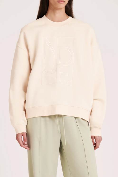 Nude Lucy Nude. Emblem Sweat - Cloud