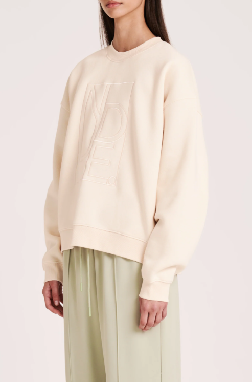 Nude Lucy Nude. Emblem Sweat - Cloud