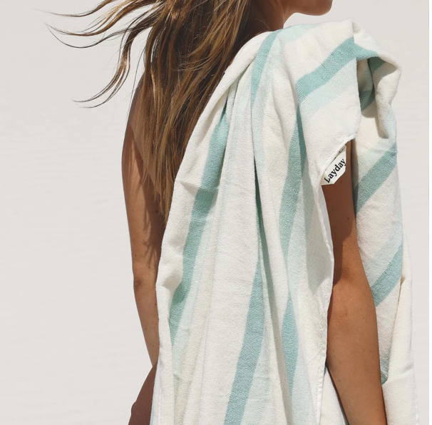 Layday Journey French Terry Towel - Shallows Sky Single