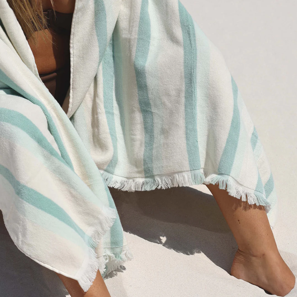 Layday Journey French Terry Towel - Shallows Sky Single