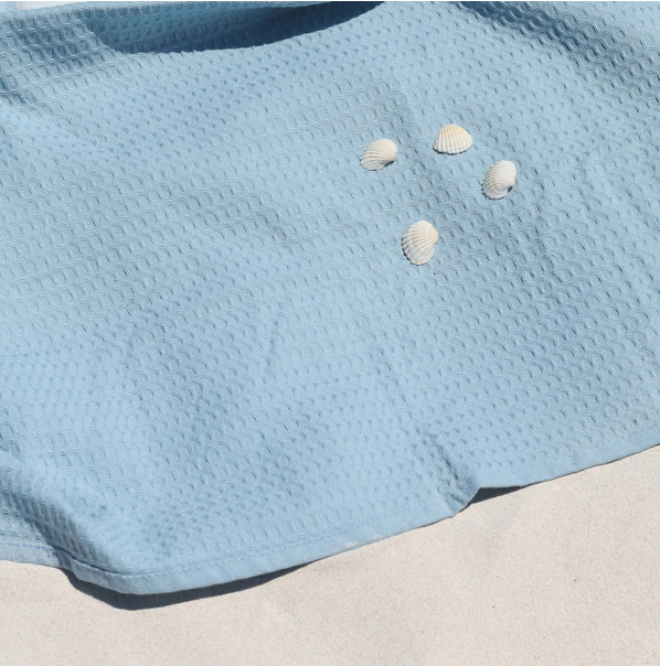 Layday Rover Waffle Single Towel - Sky