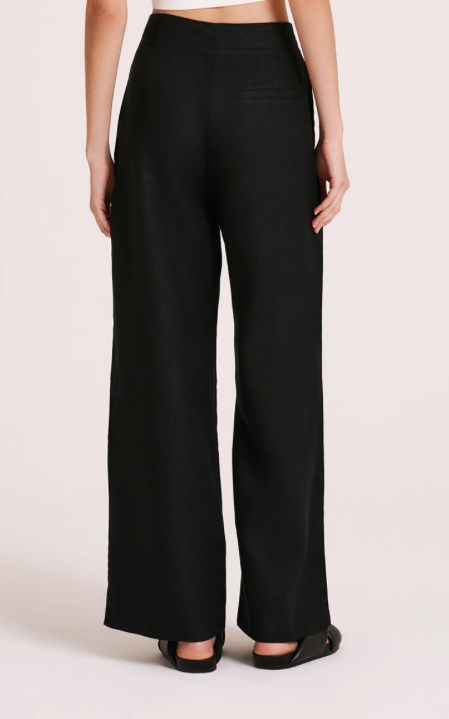 Nude Lucy Amani Tailored Linen Pant- Black