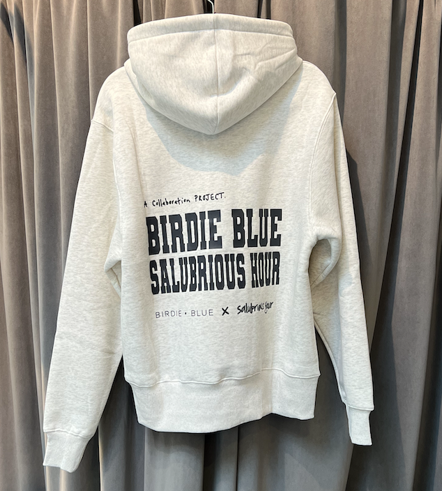 Birdie Blue x Salubrious Hour Collaboration Unisex Hoodie - Grey Marle