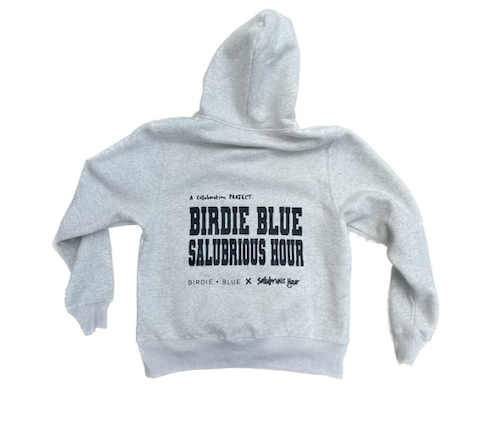 Birdie Blue x Salubrious Hour Collaboration Unisex Hoodie - Grey Marle