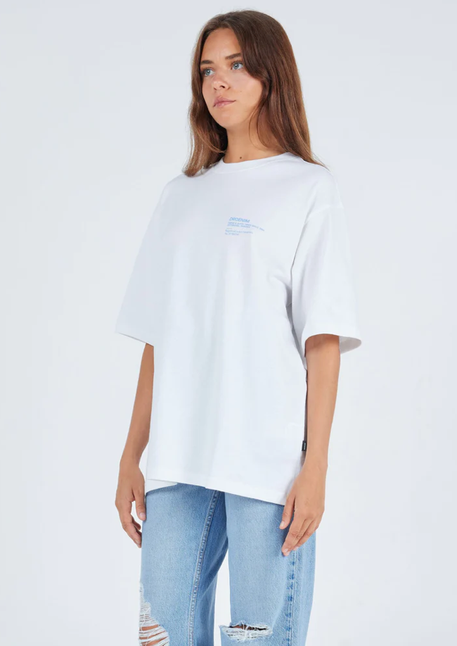 Dr Denim Kerry Tee - White Monochrome Swirl