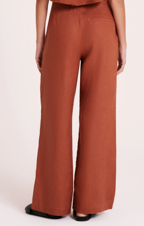 Nude Lucy Amani Tailored Linen Pant-Amber