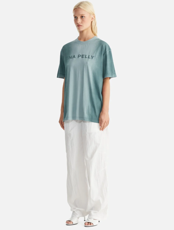 Ena Pelly Jessie Oversized Tee Ombre - Mist/Teal