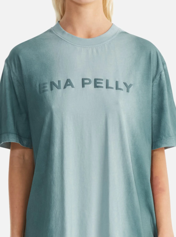 Ena Pelly Jessie Oversized Tee Ombre - Mist/Teal