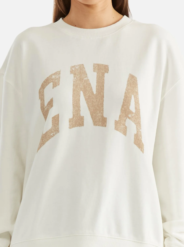 Ena Pelly Lilly Oversized Sweater College - Vintage White