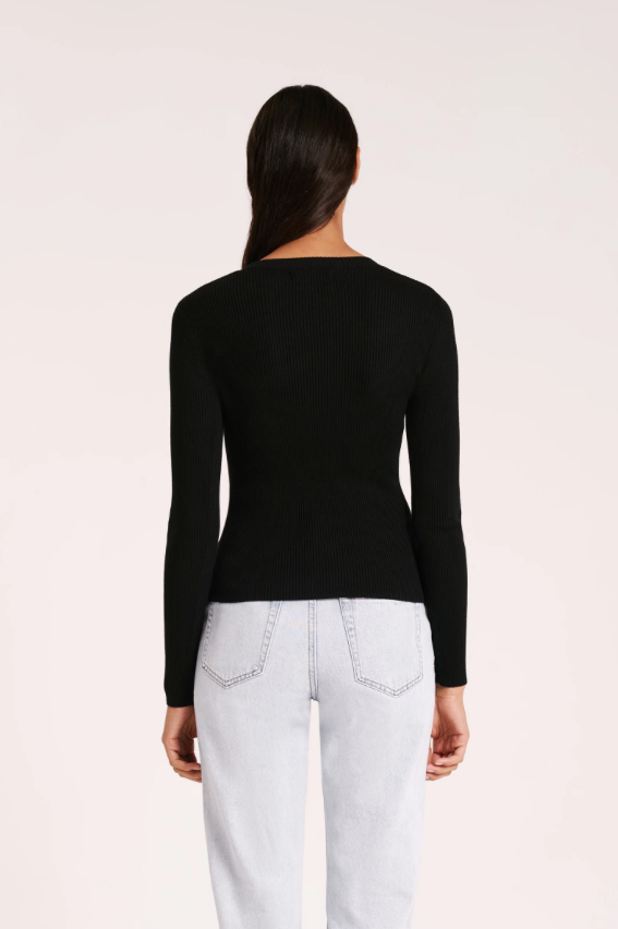 Nude Lucy Classic Long Sleeve Knit - Black