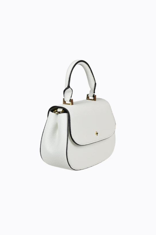 Peta + Jain Amalie Top Handle Crossbody Bag - White Pebble/Gold