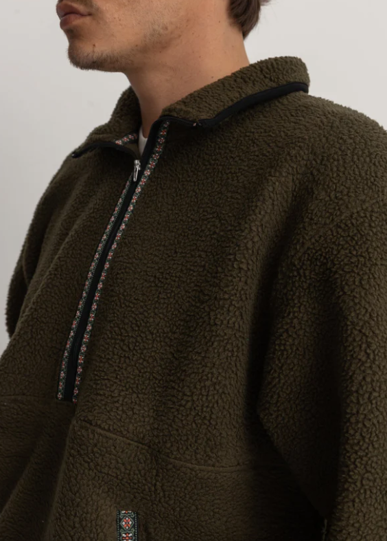 Rhythm Sherpa Pullover - Olive