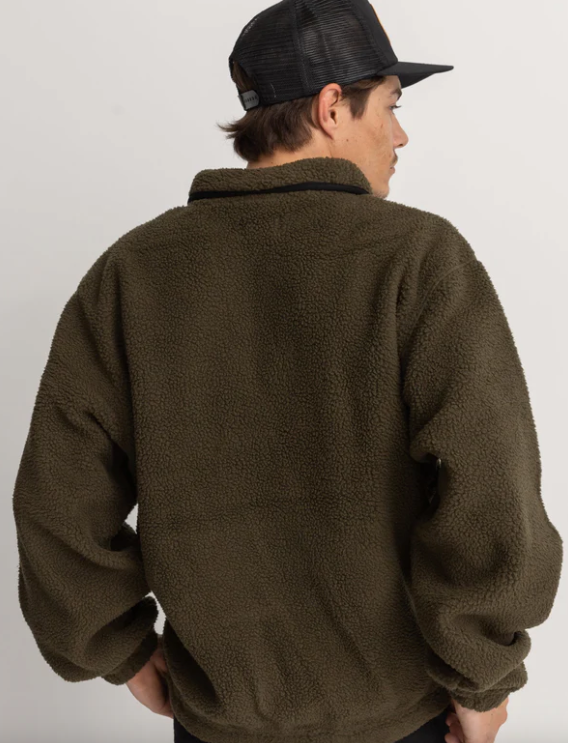 Rhythm Sherpa Pullover - Olive