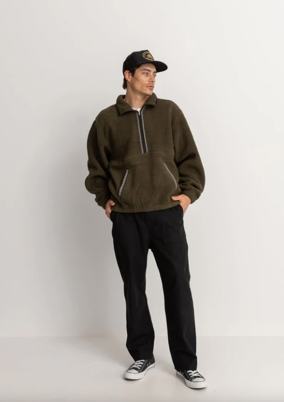 Rhythm Sherpa Pullover - Olive