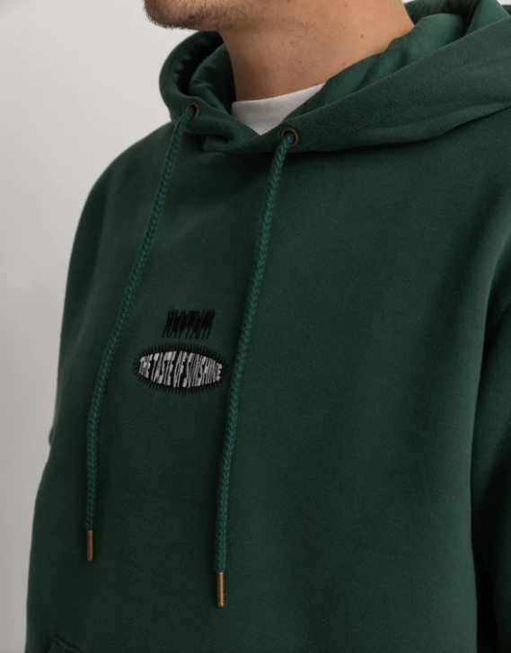 Rhythm Embroidered Fleece Hood - Pine