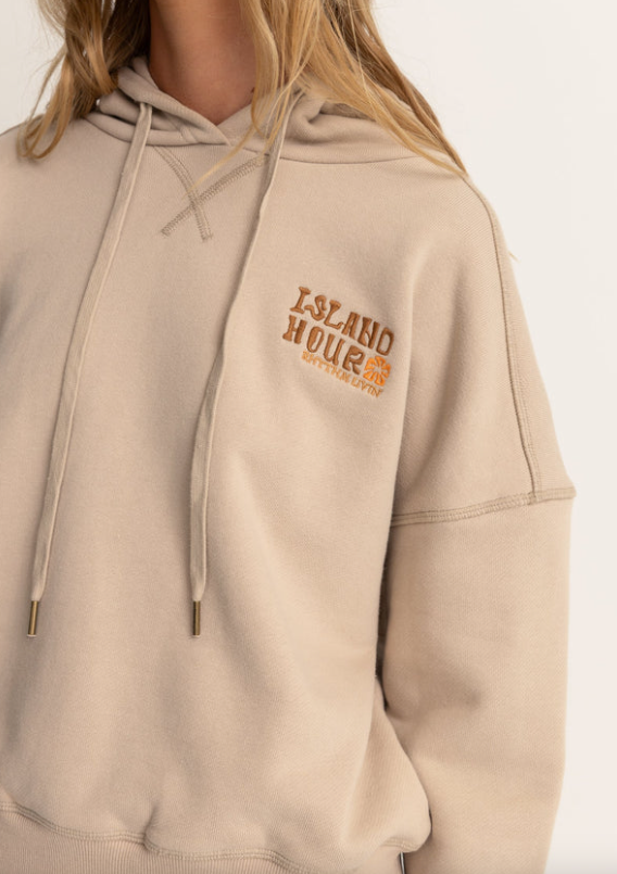 Rhythm Island Hour Hooded Fleece - Ecru