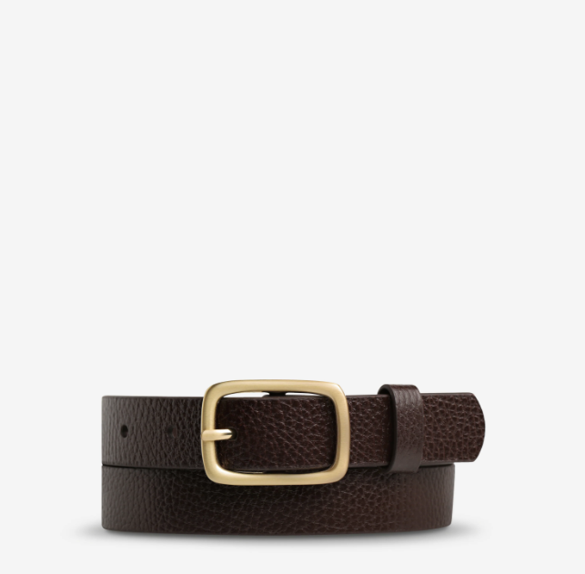 Status Anxiety Nobody's Fault Belt - Choc/Gold