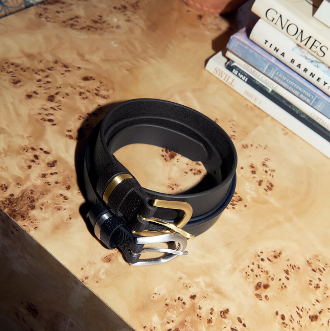 Status Anxiety Over And Over Belt - Black/Silver