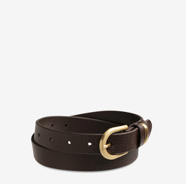 Status Anxiety Over And Over Belt - Choc/Gold