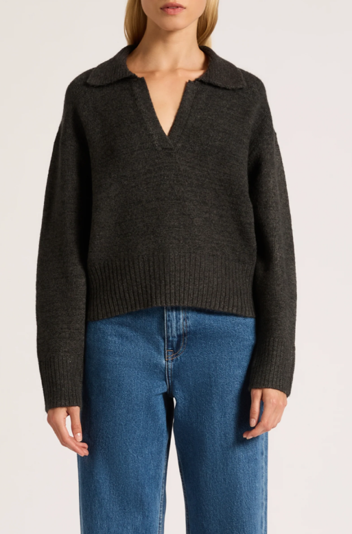 Nude Lucy Kinsley Rugby Knit - Charcoal