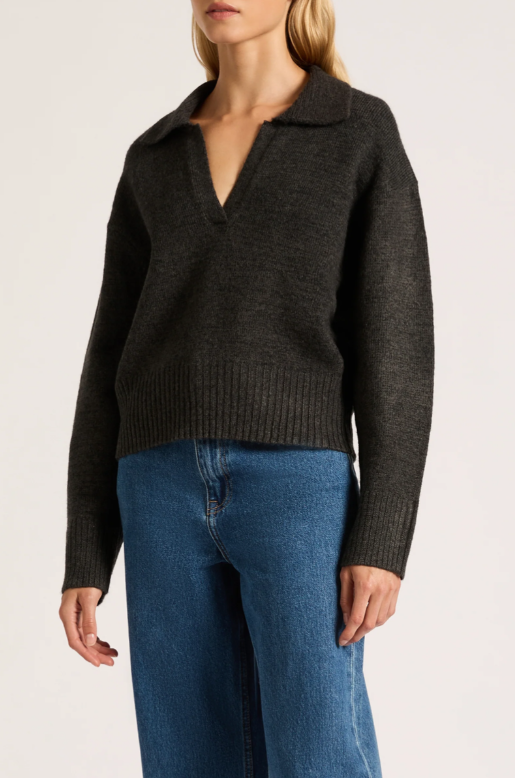 Nude Lucy Kinsley Rugby Knit - Charcoal