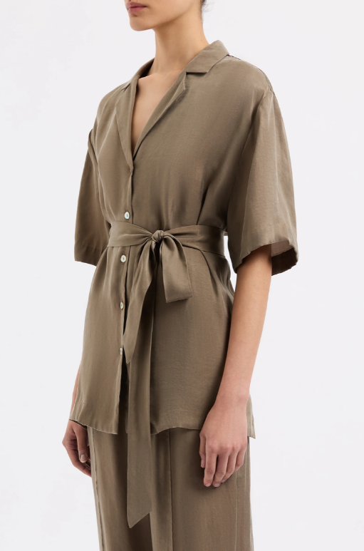 Nude Lucy Seshni Tencel Shirt - Chestnut