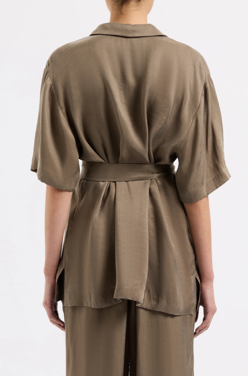 Nude Lucy Seshni Tencel Shirt - Chestnut