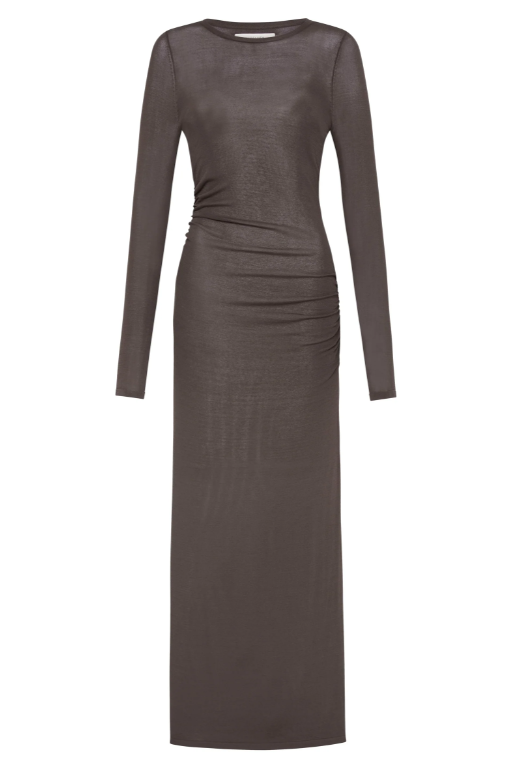 Evelyn Knit Maxi Dress - Espresso