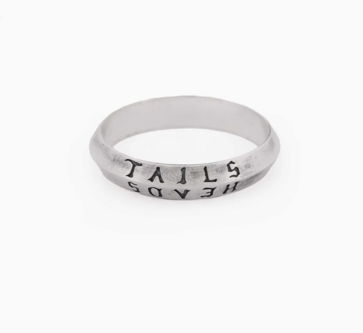 Sue The Boy Heads + Tails Men's Sterling Silver Ring