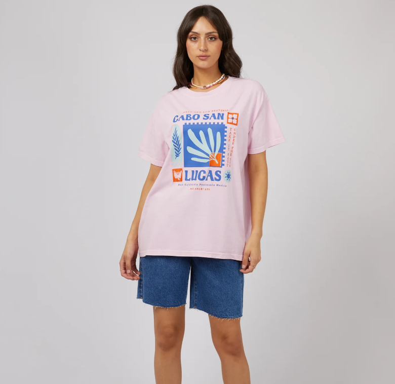 All About Eve Baja Standard Tee - Light Pink