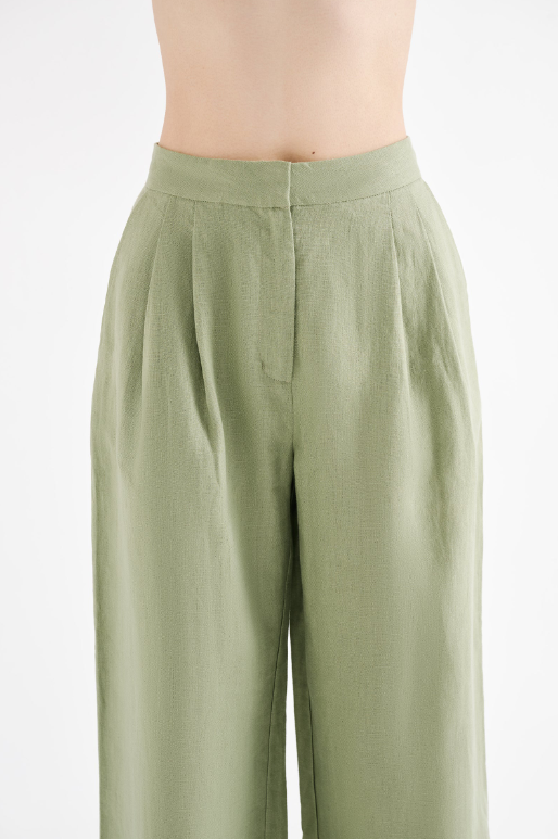 Nude Lucy Thilda Lilen Pant - Sage