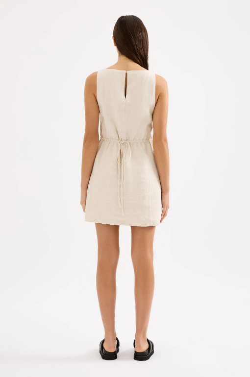 Nude Lucy Aliya Linen Mini Dress - Natural