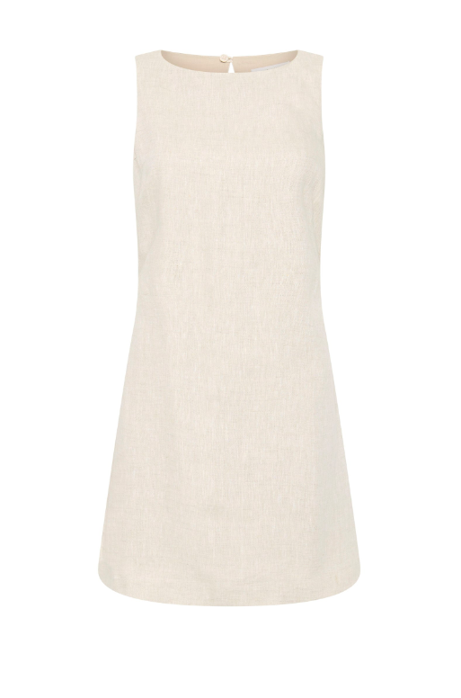 Nude Lucy Aliya Linen Mini Dress - Natural