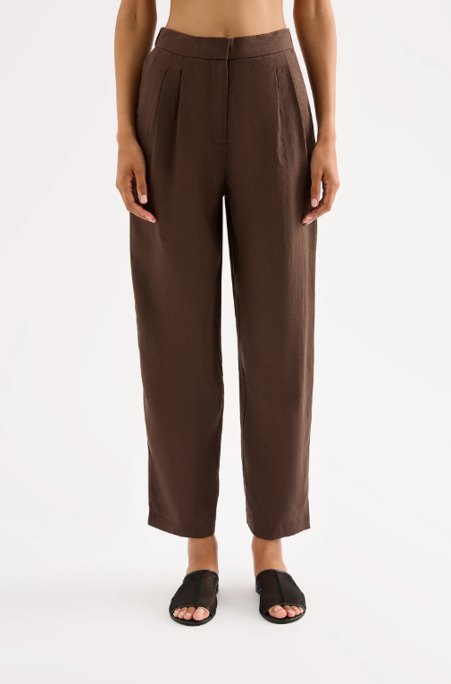 Nude Lucy Ingrid Linen Pant - Clove