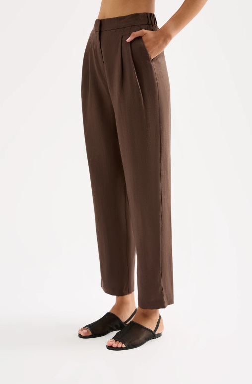 Nude Lucy Ingrid Linen Pant - Clove