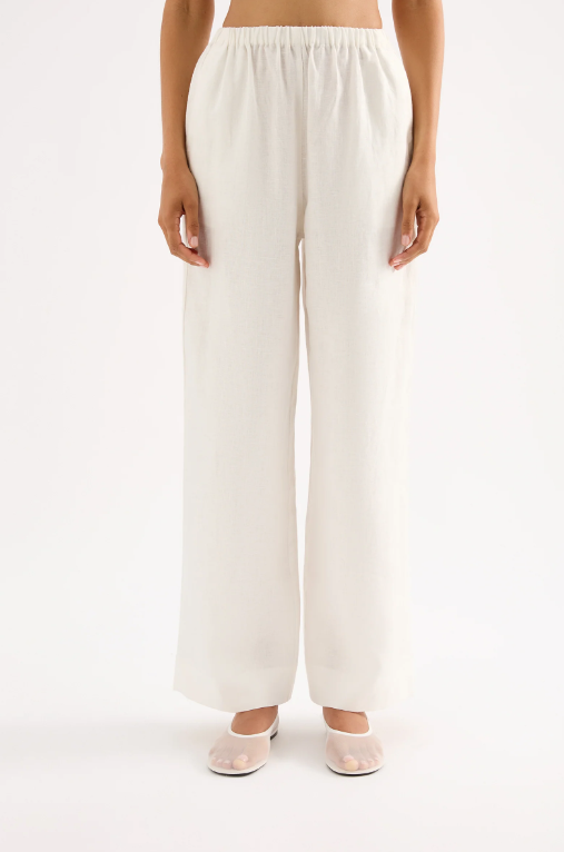 Nude Lucy Marnie Linen Pant - White