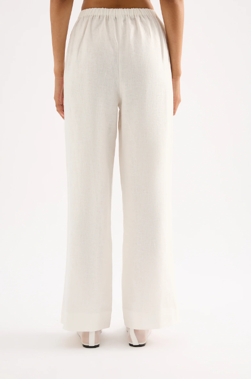 Nude Lucy Marnie Linen Pant - White