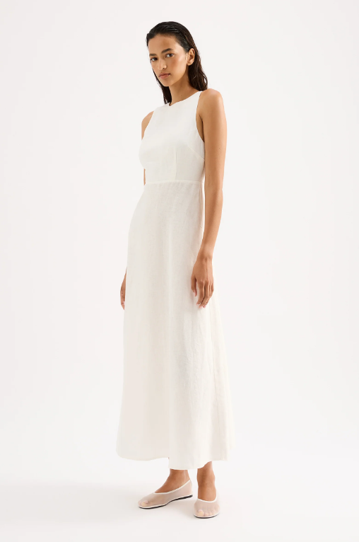 Nude Lucy Gael Linen Maxi Dress - White