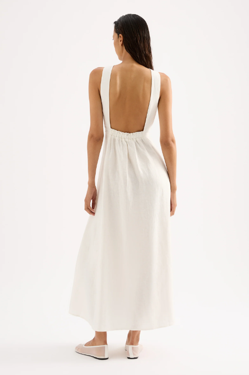 Nude Lucy Gael Linen Maxi Dress - White