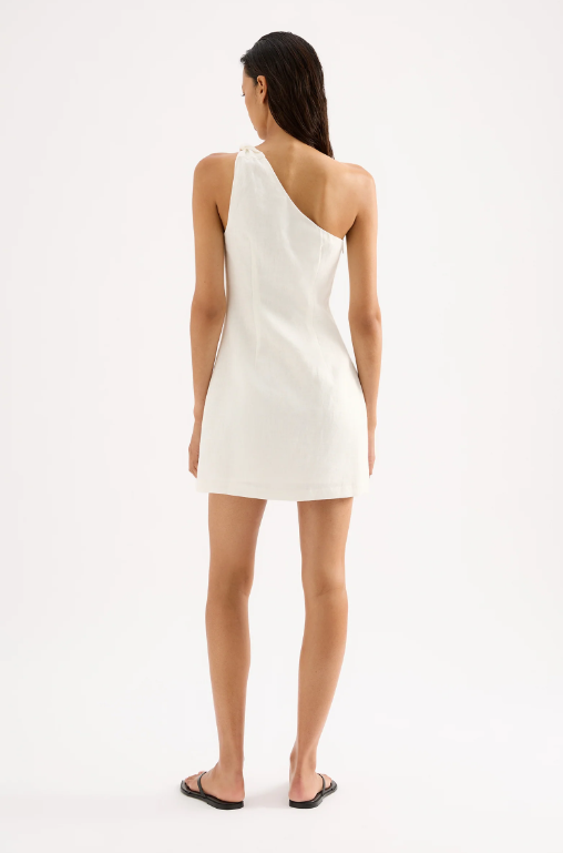 Nude Lucy Avery Linen Mini Dress - White