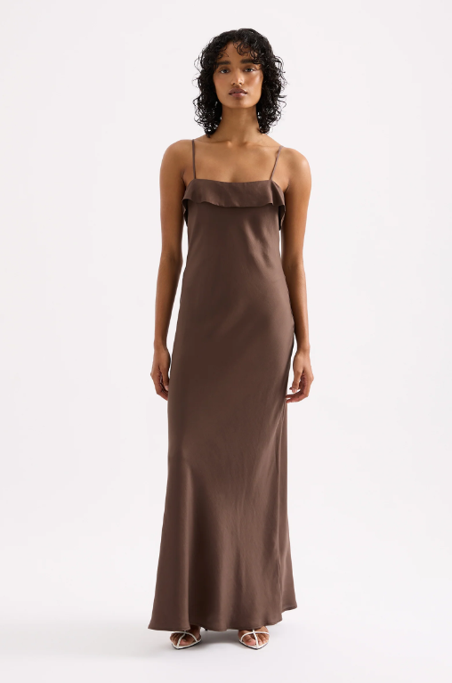 nude lucy brown maxi dress Shop Rylee Maxi Dress in Cedar