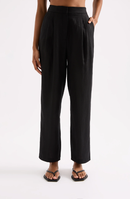 Nude Lucy Ingrid Linen Pant - Black