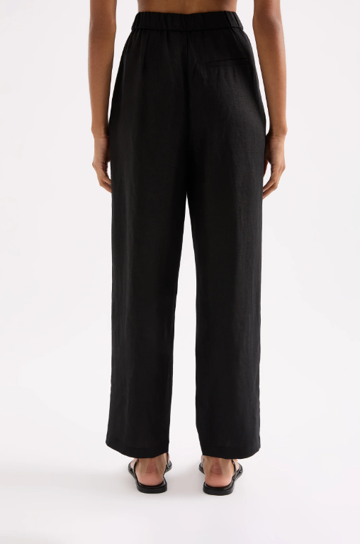 Nude Lucy Ingrid Linen Pant - Black