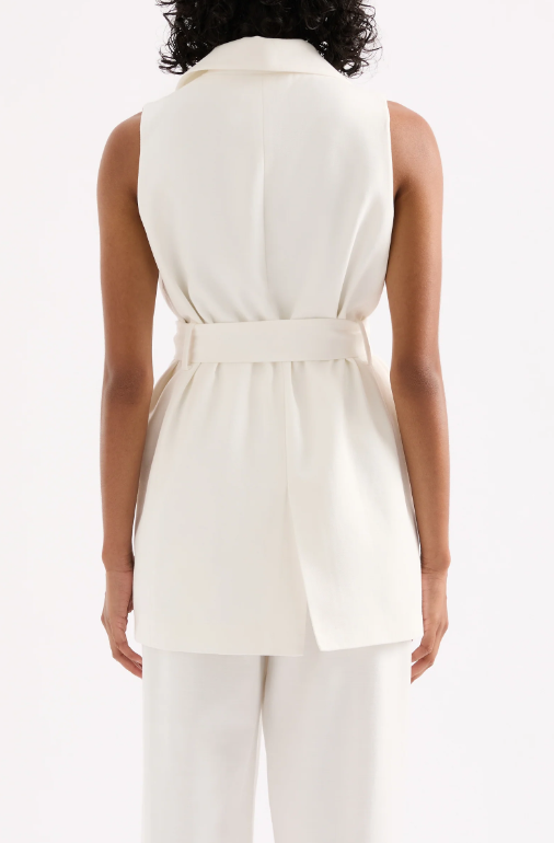 Nude Lucy Ripley Tailored Vest - Salt